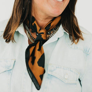 Sylvie Leopard Square Scarf: Cream - A Bushel & A Peck