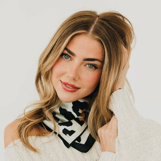 Sylvie Leopard Square Scarf: Cream - A Bushel & A Peck