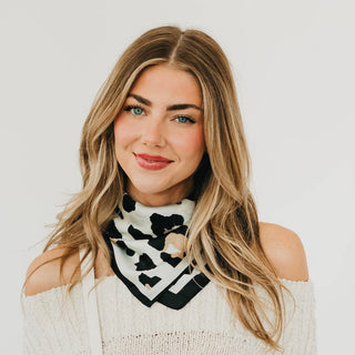 Sylvie Leopard Square Scarf: Cream - A Bushel & A Peck
