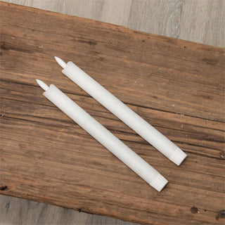 Taper Candles - White Flameless (Pk/02) - A Bushel & A Peck