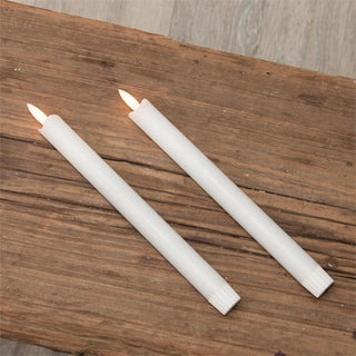 Taper Candles - White Flameless (Pk/02) - A Bushel & A Peck