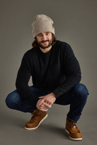 Taupe Knit Beanie - A Bushel & A Peck