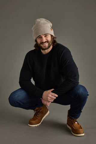 Taupe Knit Beanie - A Bushel & A Peck