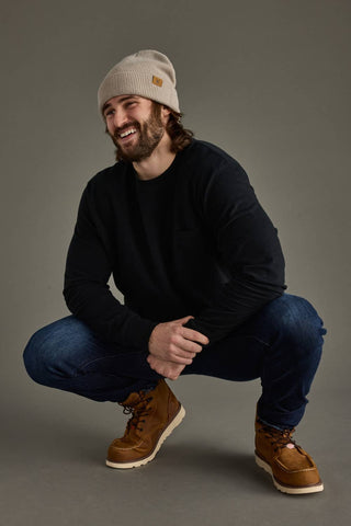 Taupe Knit Beanie - A Bushel & A Peck