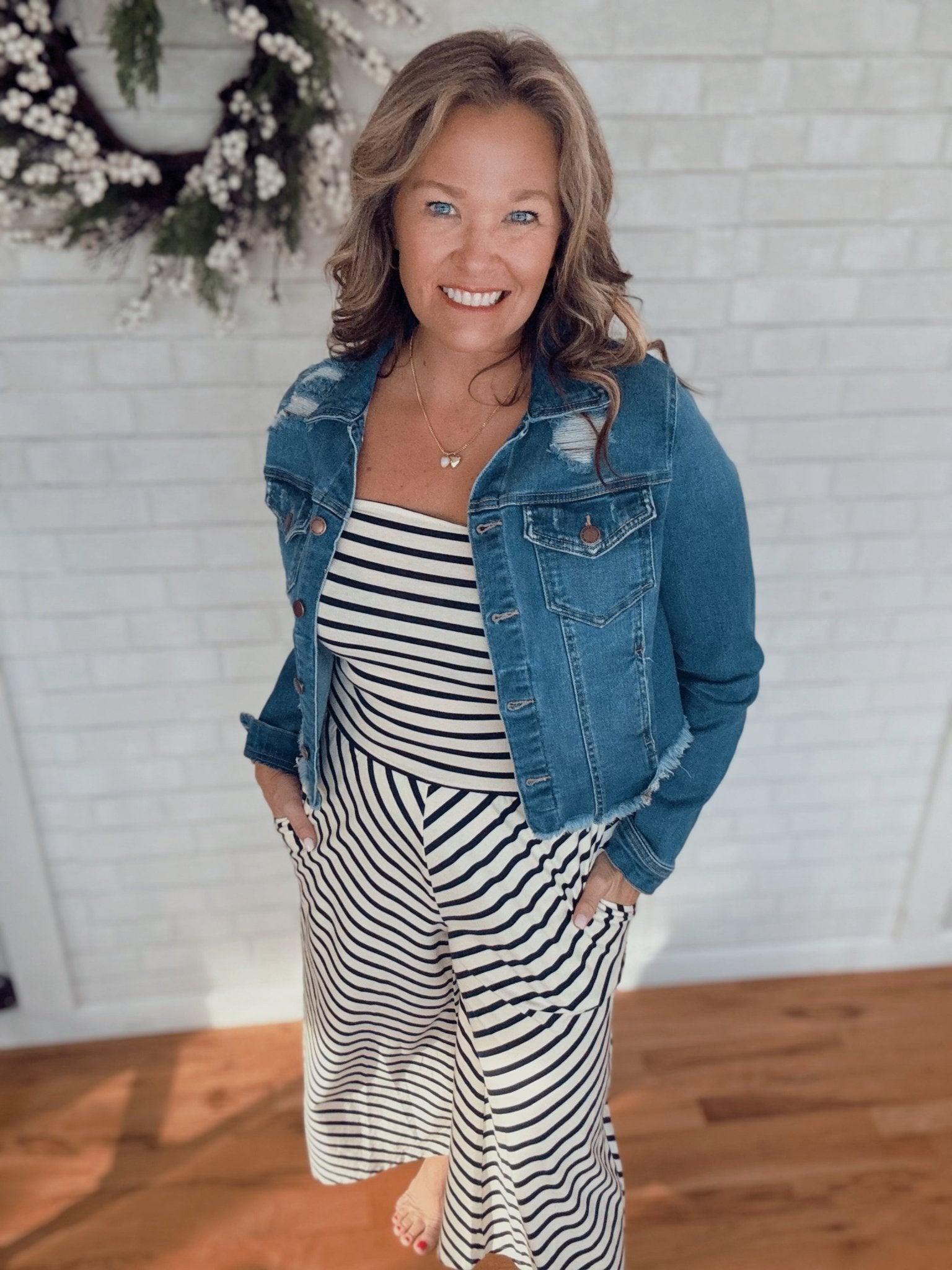 Terri Striped Jumpsuit - A Bushel & A Peck