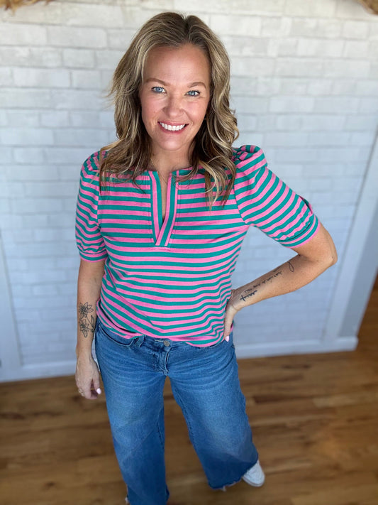 Terry Striped Top - A Bushel & A Peck