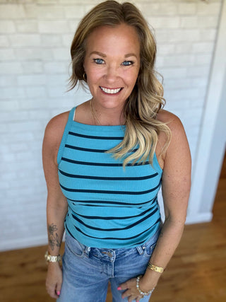 Two Toned Tank - Blue - A Bushel & A Peck