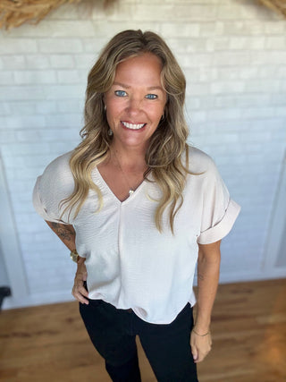 Valarie Top -Natural - A Bushel & A Peck