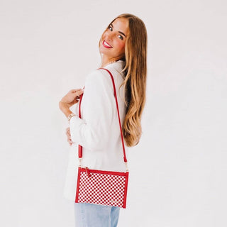 Veda Woven Crossbody and Clutch Bag: Brown - A Bushel & A Peck
