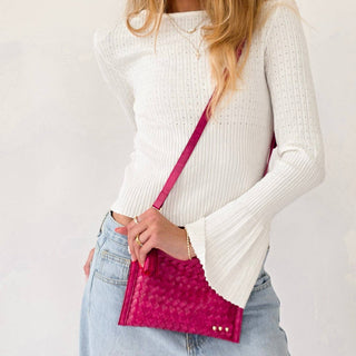 Veda Woven Crossbody and Clutch Bag: Olive - A Bushel & A Peck