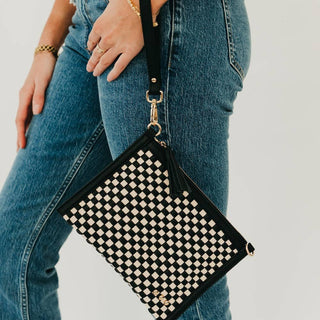 Veda Woven Crossbody and Clutch Bag: Olive - A Bushel & A Peck