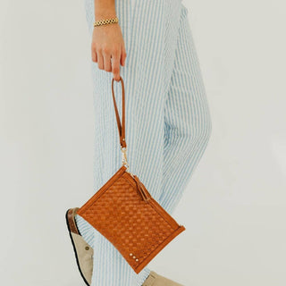 Veda Woven Crossbody and Clutch Bag: Olive - A Bushel & A Peck