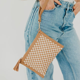 Veda Woven Crossbody and Clutch Bag: Olive - A Bushel & A Peck
