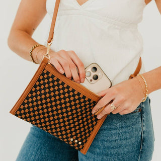 Veda Woven Crossbody and Clutch Bag: Olive - A Bushel & A Peck