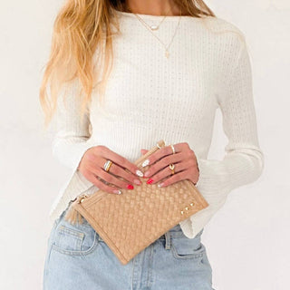 Veda Woven Crossbody and Clutch Bag: Olive - A Bushel & A Peck