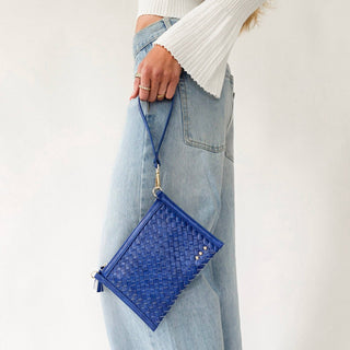 Veda Woven Crossbody and Clutch Bag: Taupe - A Bushel & A Peck