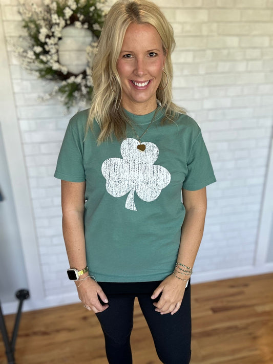 Vintage Shamrock Tee - Green - A Bushel & A Peck