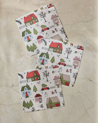 Winter Village Dishcloth Set - Holiday 2026 - A Bushel & A Peck