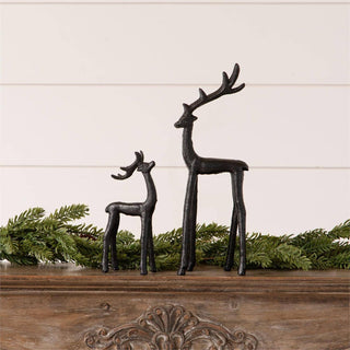 Wrought Iron Reindeer (Set Of 02) - A Bushel & A Peck