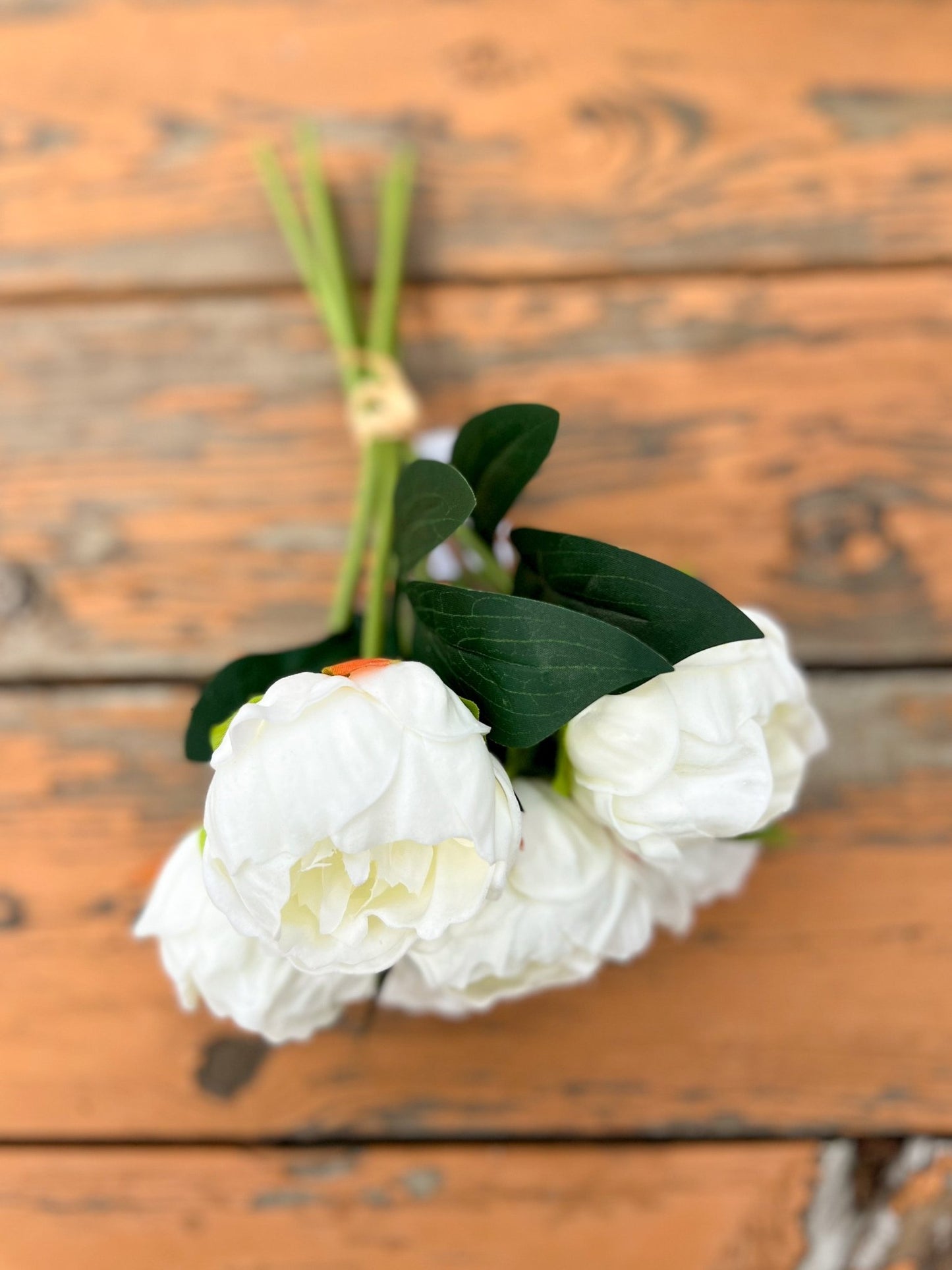 12 Inch Peony Bundle - White - A Bushel & A Peck