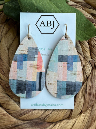 5 - Cork Tear Drop Earring - A Bushel & A Peck