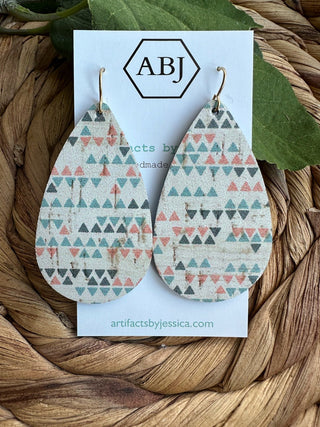 5 - Cork Tear Drop Earring - A Bushel & A Peck