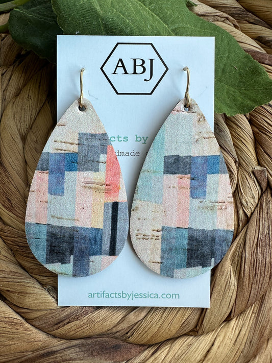 5-Cork Tear Drop Earring