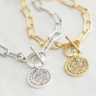 Chunky link Necklace w/Charm - A Bushel & A Peck