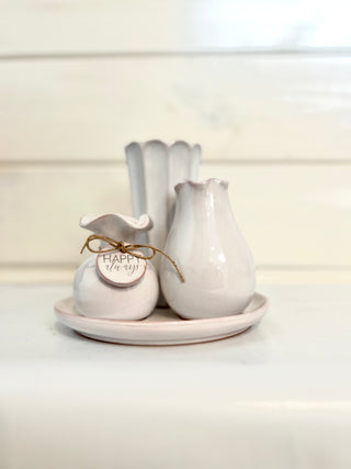 Happy Always Plate Vase