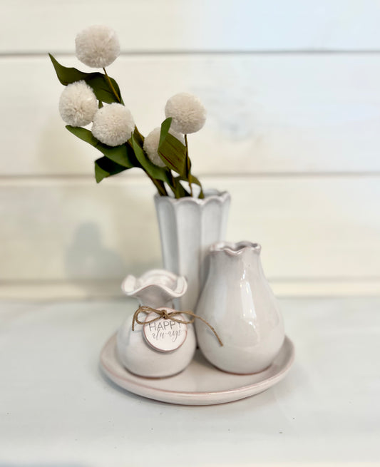 Happy Always Plate Vase