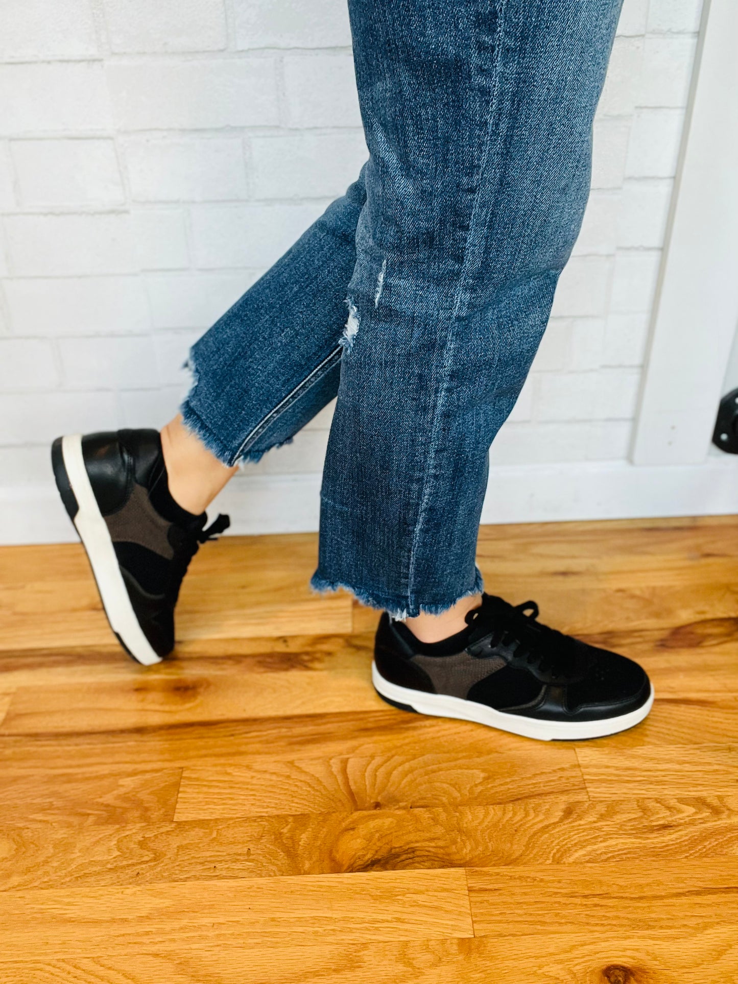 Retro sport styles are having a moment. Add the newest look to your wardrobe in the NILANA sneakers.  1.25" heel height 1" platform height Faux leather upper Rubber outsole