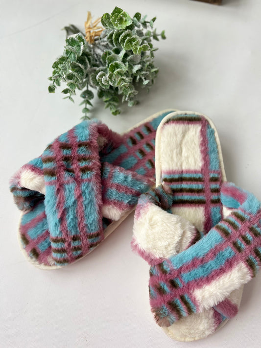 Cream/Pink Slipper