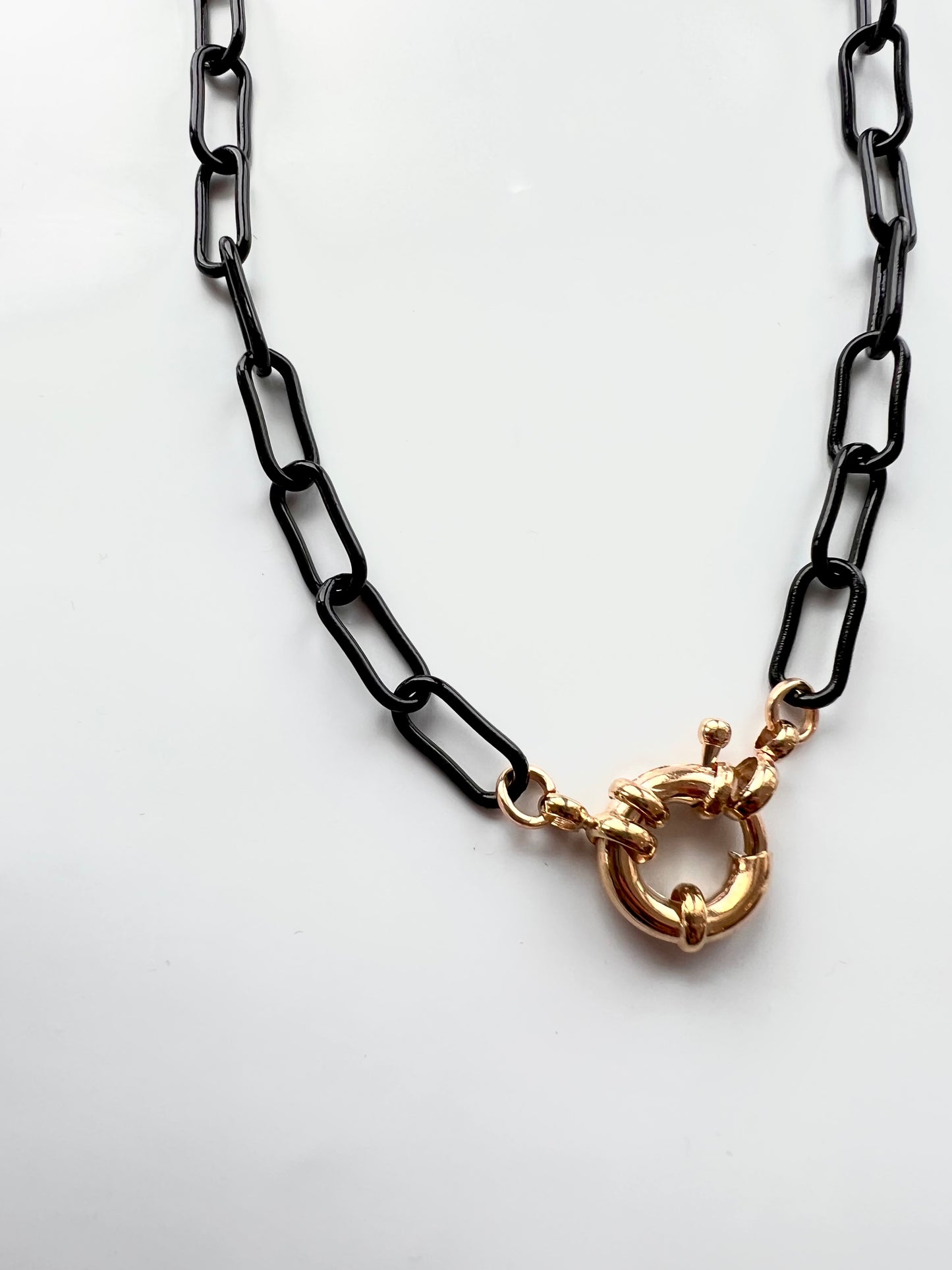 Coated Metal Chain Necklace