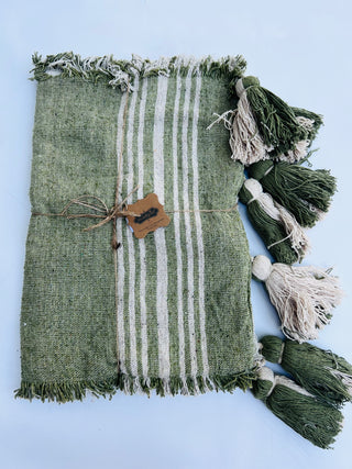 Green Poncha Table Runner