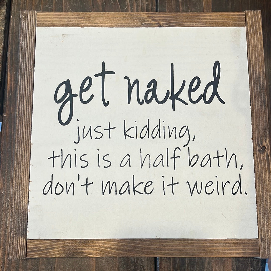Half bath sign